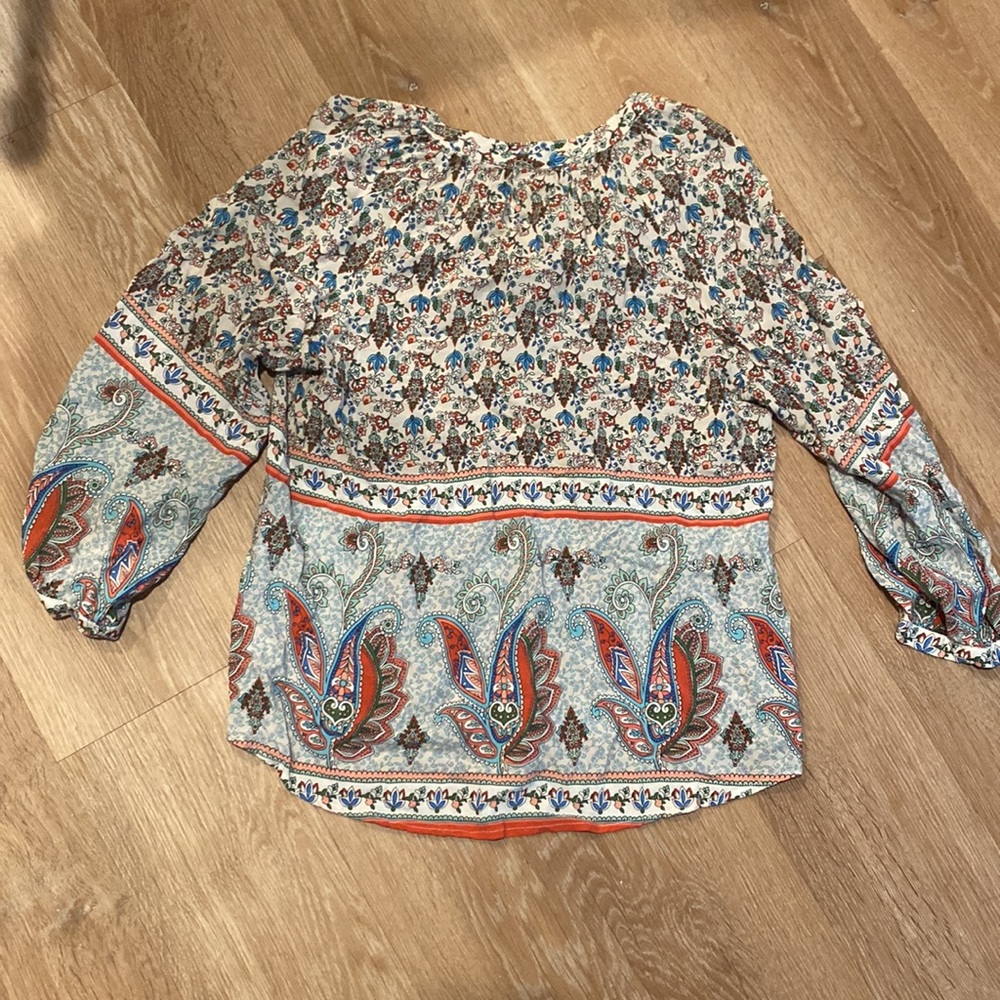NWOT Paisley Print Top - Picture 3 of 4